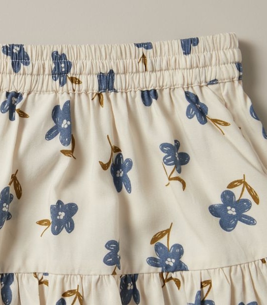 Tiered Floral Skirt
