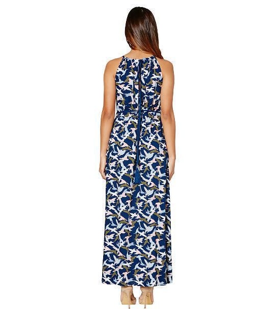 Dannii Minogue Petites Hummingbird Maxi Dress - Blue