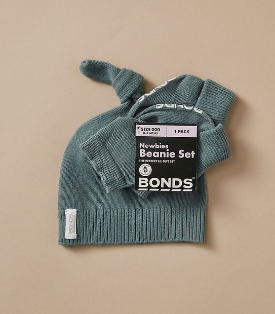 Baby Bonds Organic Cotton Newbies Beanie Set