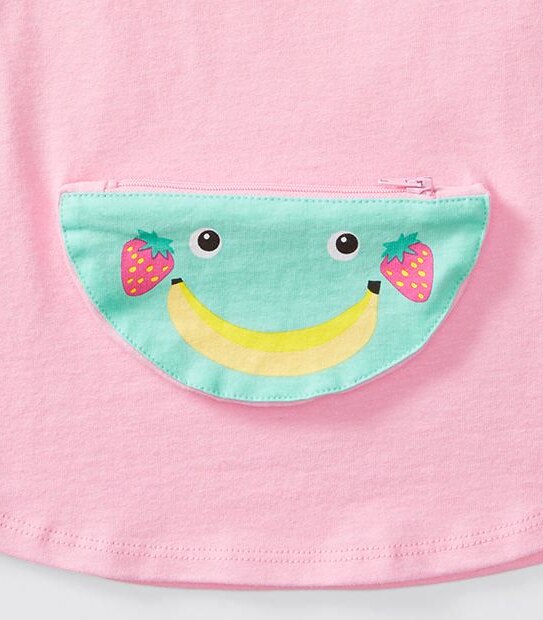 Short Sleeve Banana Zip Pocket T-Shirt