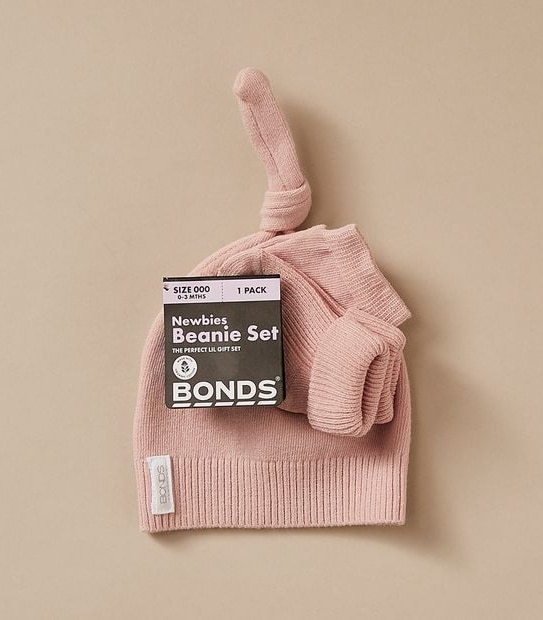 Baby Bonds Organic Cotton Newbies Beanie Set