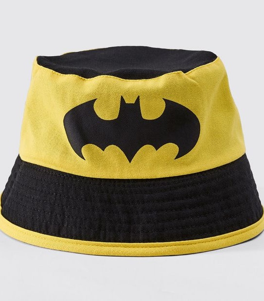 Reversible Batman Bucket Hat - Black/Yellow