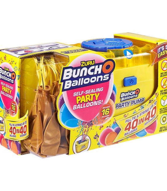 ZURU Bunch O Balloons Self-Sealing Party Balloons! Pump & 16 Pack Assorted