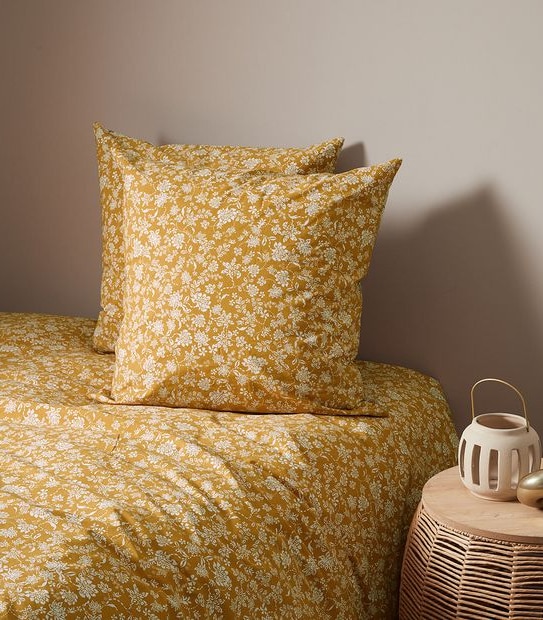 Eira Golden Floral European Pillowcase