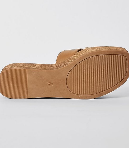 Lily Loves Morgan Flatform Slides - Tan