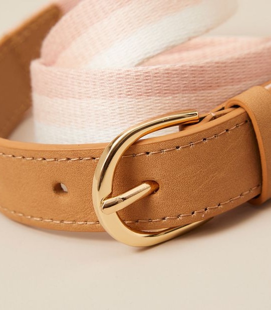 Kids Striped Webbing Belt