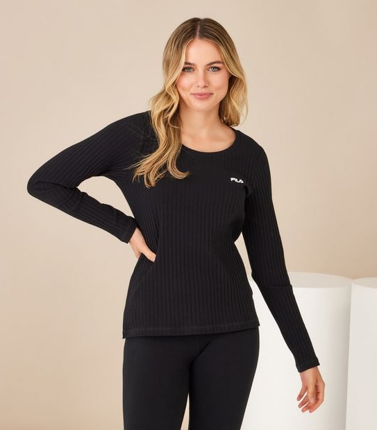 Fila Ceilia Ribbed Long Sleeve T-Shirt