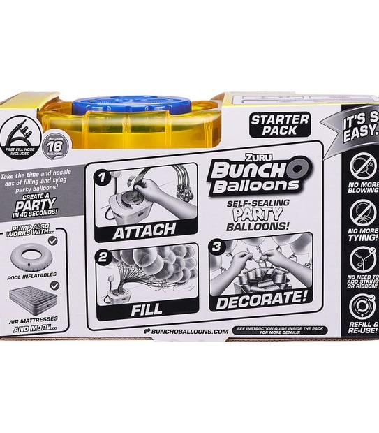 ZURU Bunch O Balloons Self-Sealing Party Balloons! Pump & 16 Pack Assorted