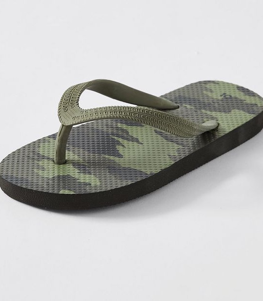 Kids Junior Camouflage Print Thongs