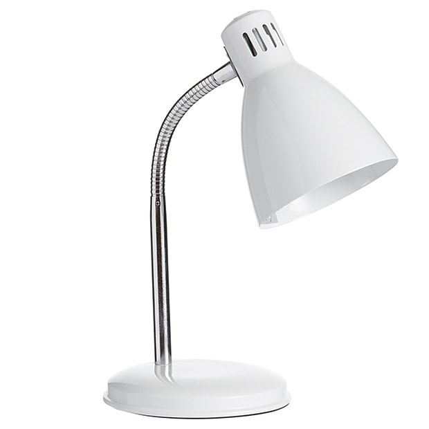 Collins Metal Desk Lamp - White