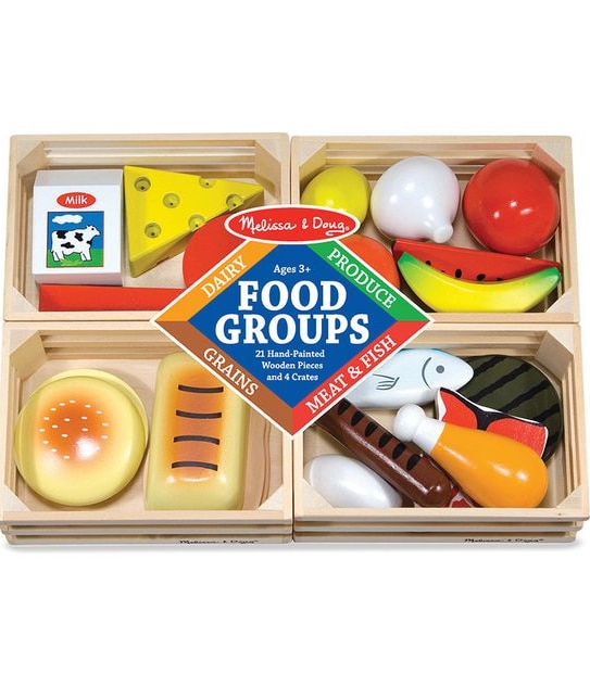 Melissa & Doug: Food Groups - Wooden Play Food 