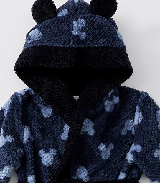 Disney Baby Mickey Mouse Dressing Gown - Navy Blue