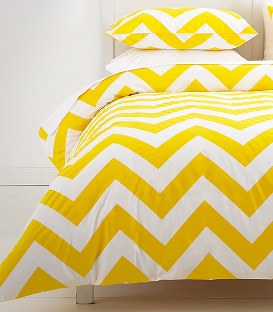 Essentials Coby Quilt Cover Set - Yellow/White