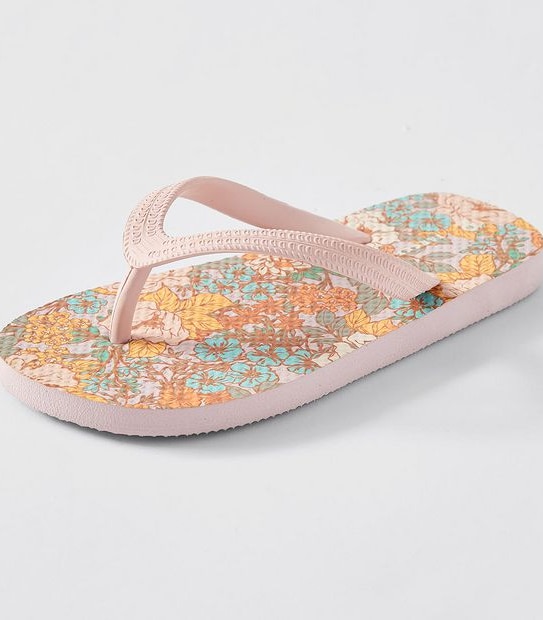 Kids Junior Floral Thongs