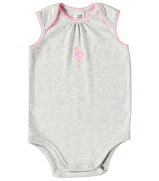 Girls' 5 Pack Bodysuits - Flamingo