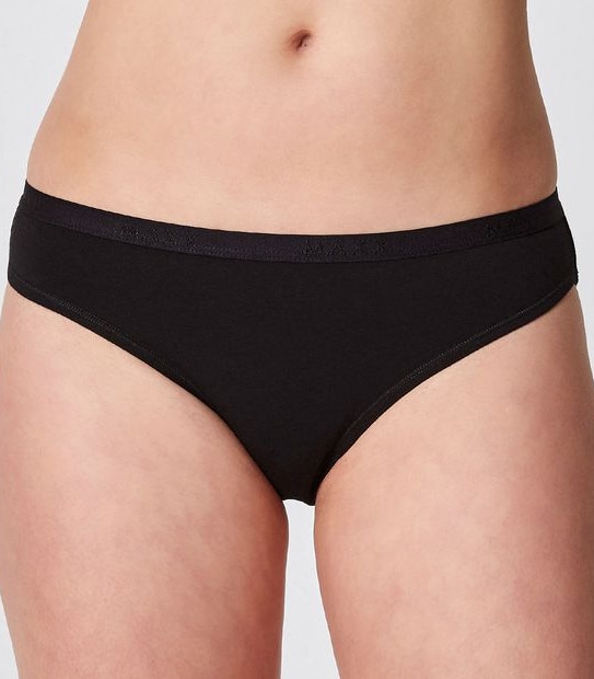 Maxx Cotton/Lycra Bikini Briefs - Black