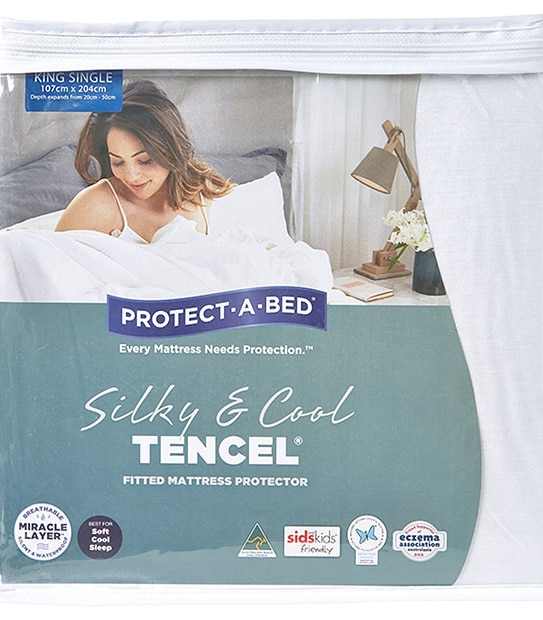 ProtectABed Silky & Cool Tencel Fitted Mattress Protector Target
