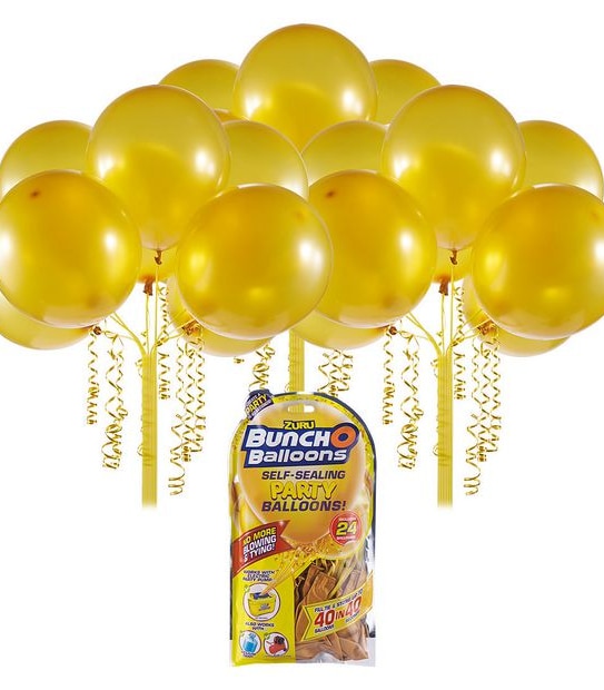 ZURU Bunch O Balloons Self-Sealing Party Balloons! 24 Pack - Gold