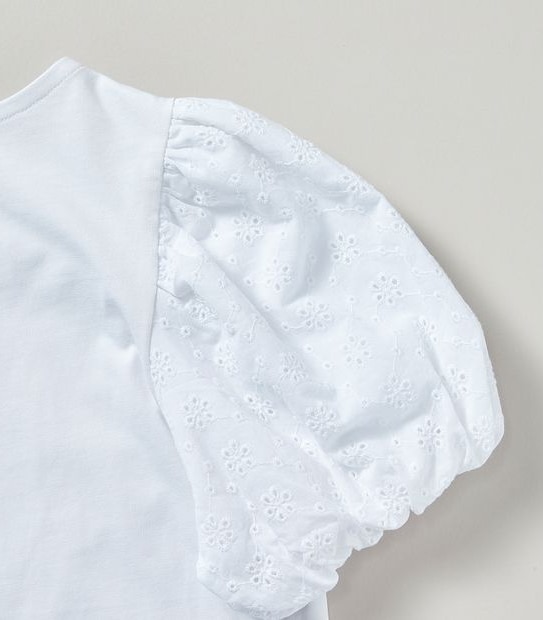 Broderie Puff Sleeve T-shirt
