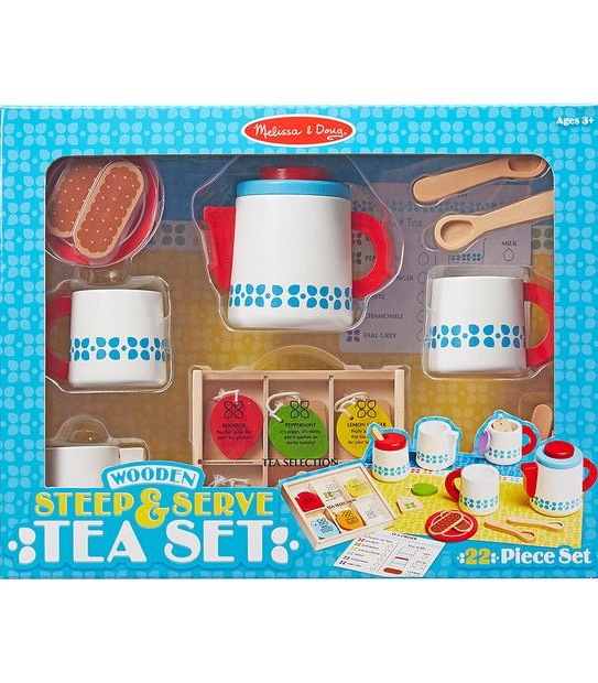Melissa & Doug: Wooden Steep & Serve Tea Set