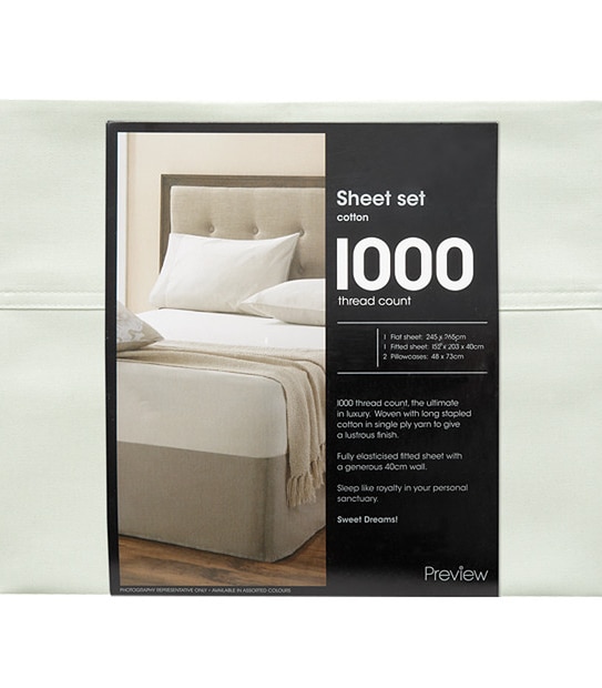 1000 Thread Count Cotton Sheet Set - Green