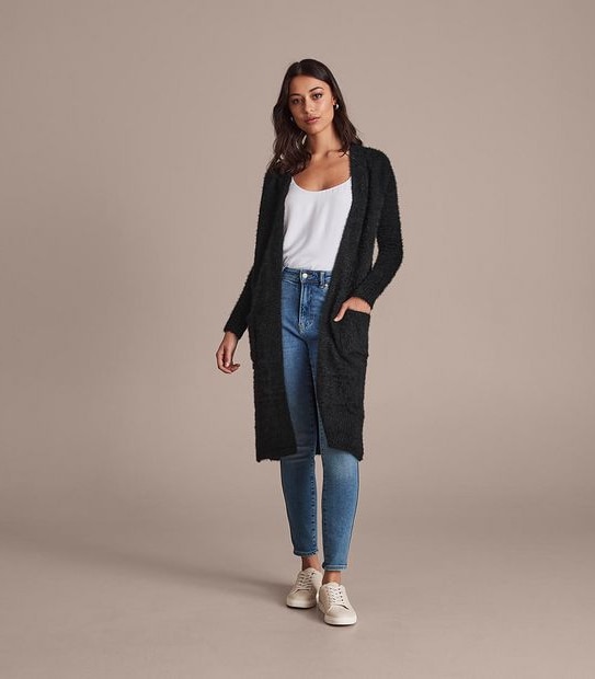 Lily Loves Edge To Edge Feather Cardigan