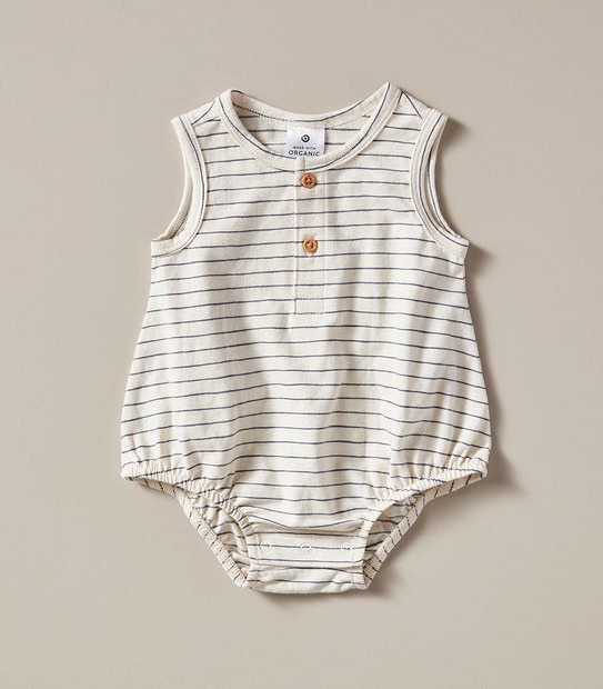 Baby Organic Cotton Henley Bodysuit