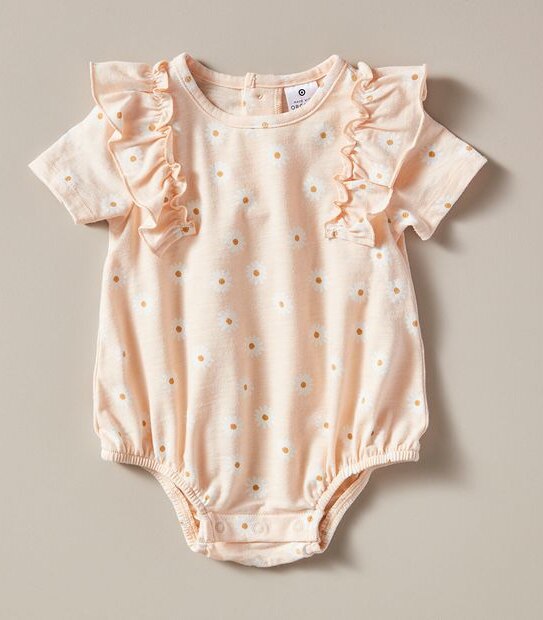 Baby Organic Cotton Frill Bubblesuit