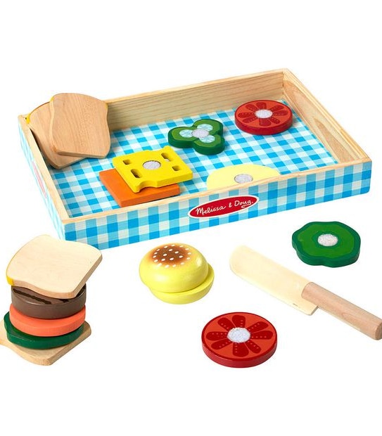 Melissa & Doug: Sandwich Making Play Set - Wooden Play Food 