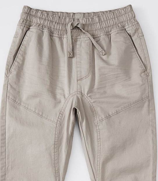 Boys Pull On Chino Pants - Cement