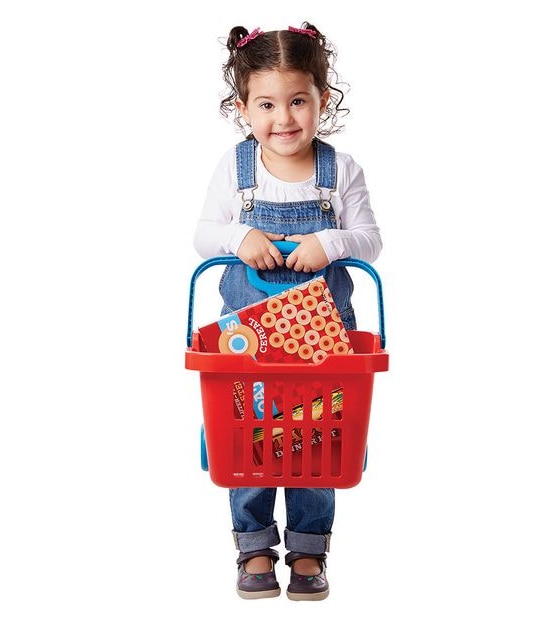 Melissa & Doug: Fill & Roll Grocery Basket Play Set 