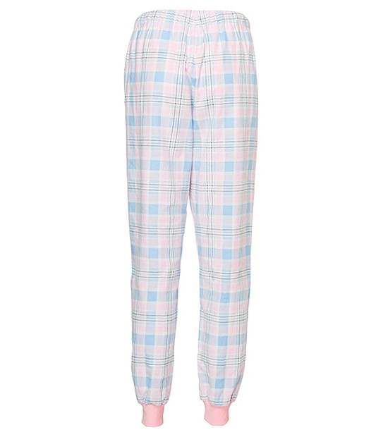 Flannelette Pyjama Pants - Pink Check