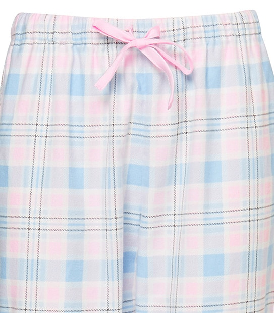 Flannelette Pyjama Pants - Pink Check