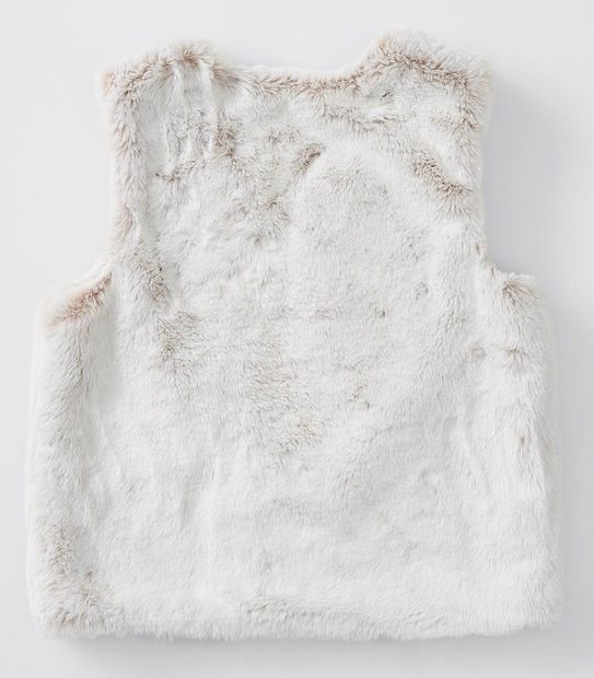 Girls Faux Fur Vest - Neutral