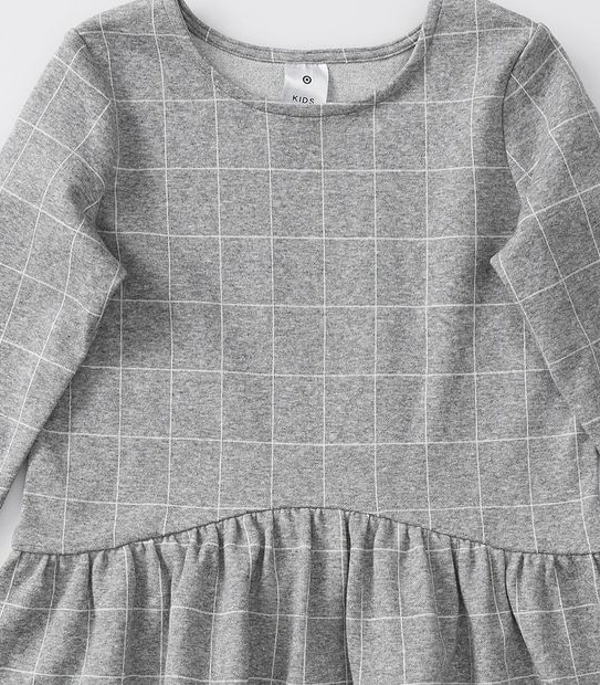 Checkered Dress - Grey