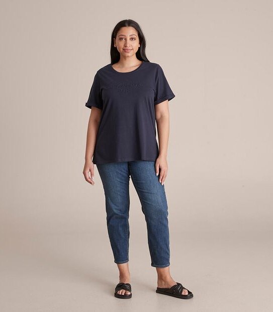 Curve Print Crew T-Shirt