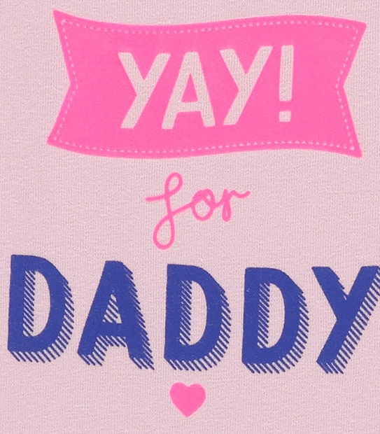 Short Sleeve 'Yay For Daddy' Print T-Shirt