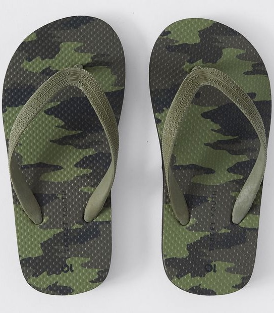 Kids Junior Camouflage Print Thongs