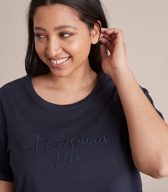 Curve Print Crew T-Shirt