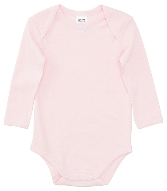 Baby Long Sleeve Thermal Bodysuit - Pink