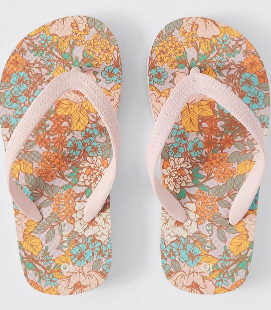 Kids Junior Floral Thongs