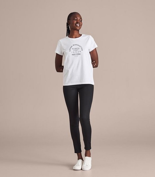Printed Fitted Crew T-Shirt