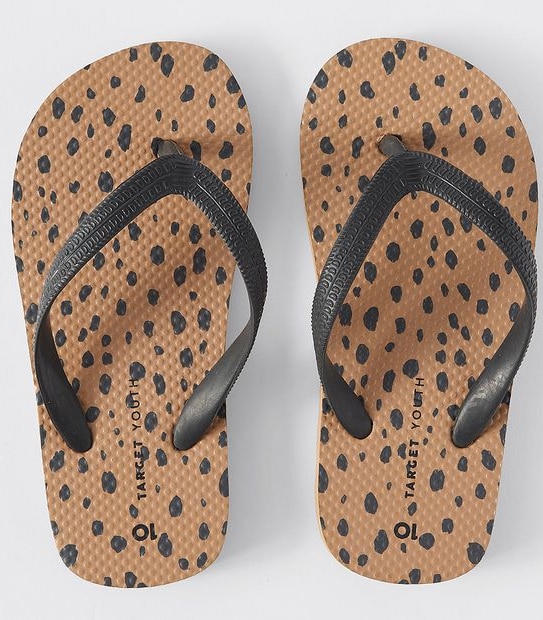 Kids Junior  Leopard Thongs