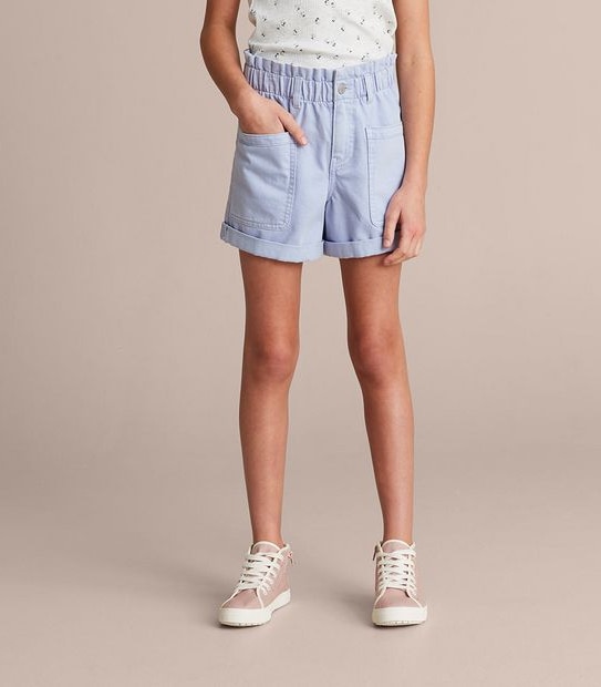 Paperbag Waist Denim Shorts