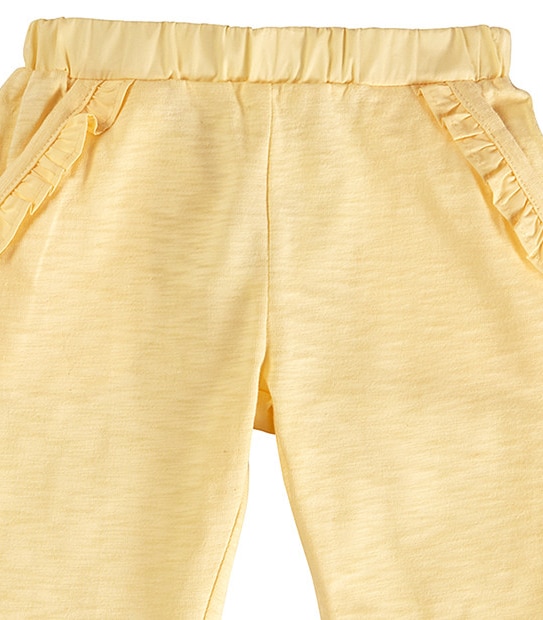 Girls' Frill Pocket Knit Harem Pants