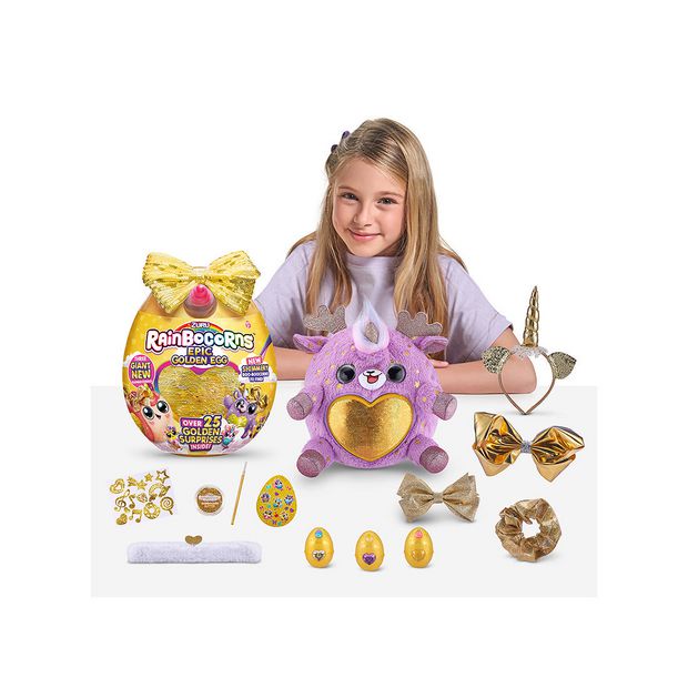 Buy giant toy eggs Outlet Rainbocorns Epic Golden Egg Giant Egg with over 25 Golden Surprises By ZURU Assorted Target Australia