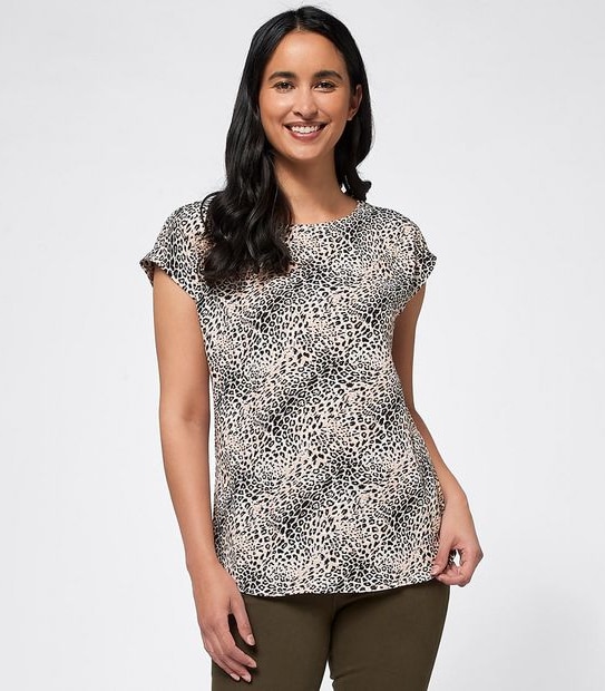 Mary Woven T-Shirt Blouse 