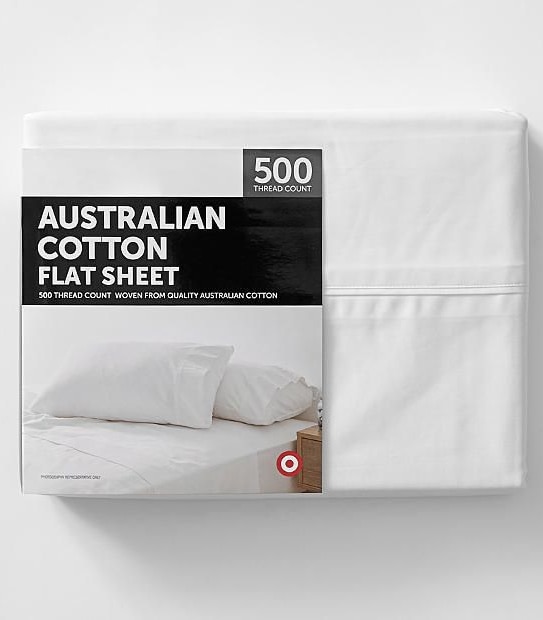 500 Thread Count Australian Cotton Flat Sheet - King Bed