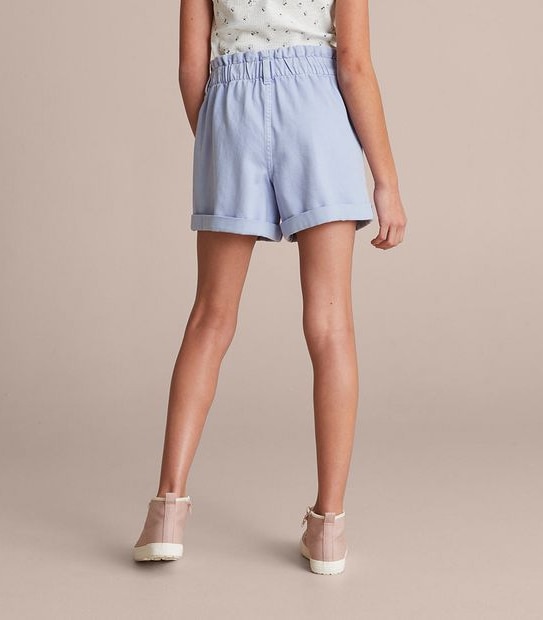 Paperbag Waist Denim Shorts