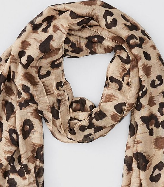 Midweight Woven Scarf - Leopard